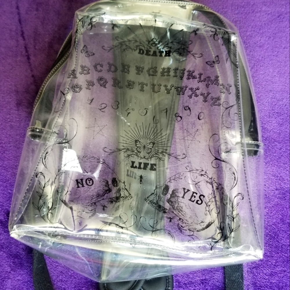 Jawbreaker clear Ouija board backpack
